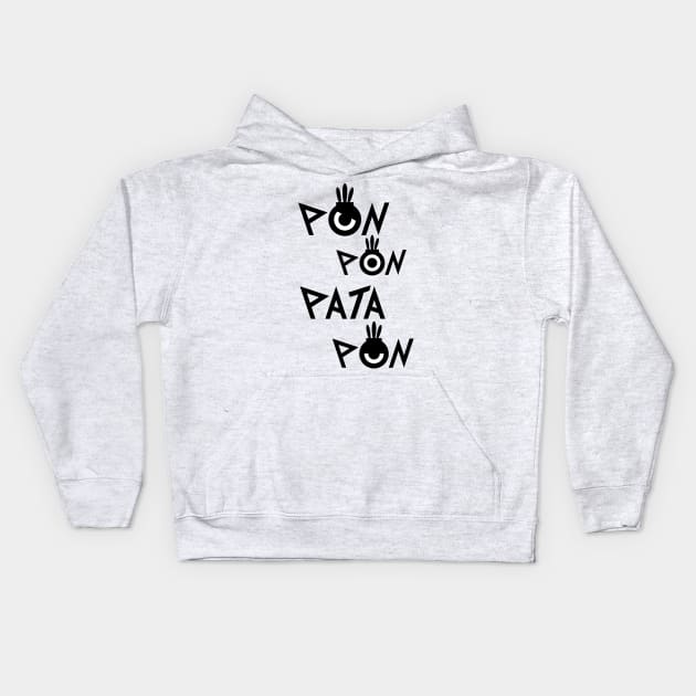 Pata Pata Pata Pon Kids Hoodie by KenSniper